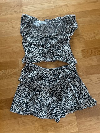 Conjunto de dos piezas estampado animal