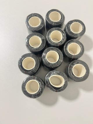 Set de 11 rollos de tape cinta adhesiva negra.
