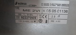 Placa Vitrocerámica de 2 Fuegos