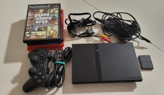 PlayStation 2 Slim Negra+Mando+Memorycard+Juegos..