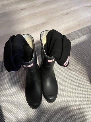 Botas Hunter Negras Talla 39 con calcetines.