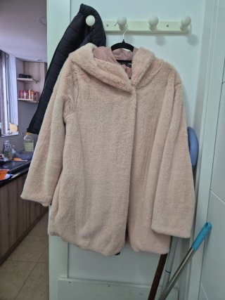 Abrigo de Pelo Sintético Rosa