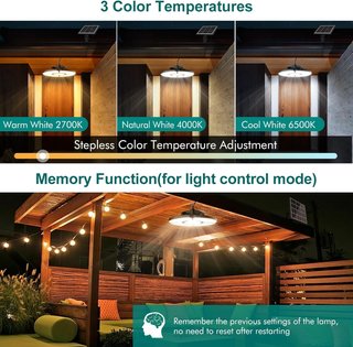 Lámpara Solar LED de Techo con Mando