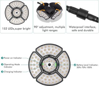 Lámpara Solar LED de Techo con Mando