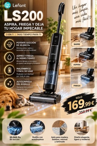 Aspirador Lefant LS200 3 en 1