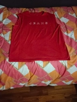 Canotta uomo Jeans rossa