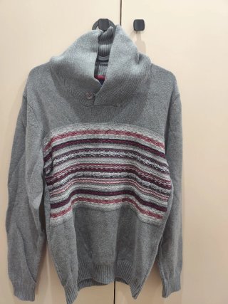 Jersey de punto con cuello chimenea