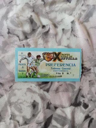 Entradas Trofeo Ciudad de Sevilla (agosto 1981)
