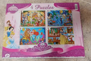 Set de 4 Puzzles Disney Princesas