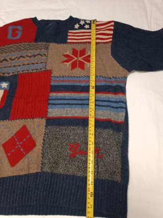 Jersey Gant Vintage Patchwork Lana 100% Talla L
