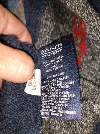 Jersey Gant Vintage Patchwork Lana 100% Talla L