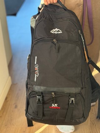 Mochila 75L Montaña Senderismo Negra