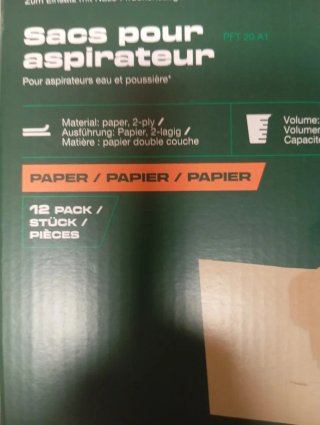 12 Bolsas para Aspirador de 20 litros