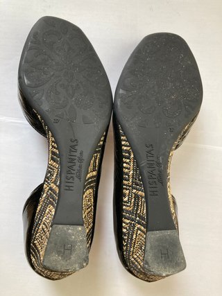 Zapatos Hispanitas Negros con Tacón Estampado