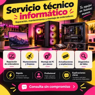 Limpieza, reparación y montaje de ordenador/pc