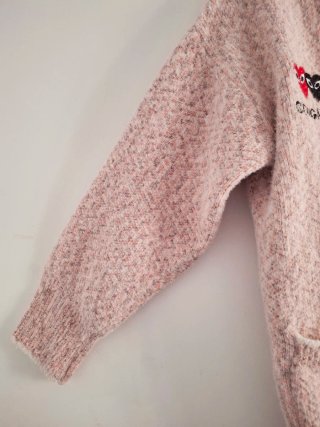 Cárdigan de Punto Rosa M/L