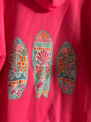Sudadera con capucha rosa