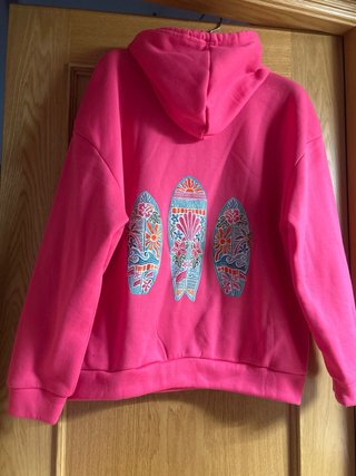 Sudadera con capucha rosa