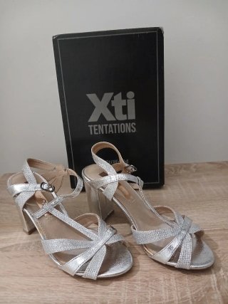 Sandalias de Fiesta Plateadas Xti