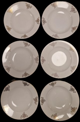 Seis platos hondos loza Royal China Vigo