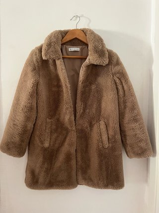 Chaquetón de pelo beige Easy Wear