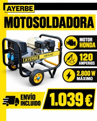 Motosoldadora Ayerbe 120 Amperios Honda
