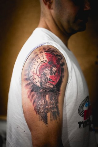 Tatuaje N#175 Mi vida sin moto no es vida