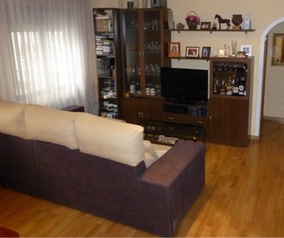 Sofá Chaise Longue con 2 Pufs