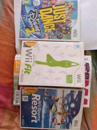 Lote 3 Juegos Wii: Just Dance, Wii Fit, Wii Sports