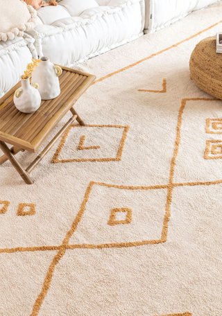Alfombra de Algodón Beige