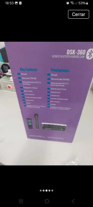 Altavoz Karaoke Daewoo Negro