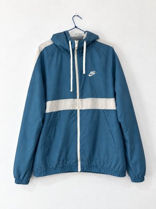 Nike Cortavientos Azul Capucha Talla L