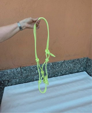 Capezza in corda per cavalli verde