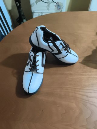 Zapatos de Golf Blanco y Negro señora