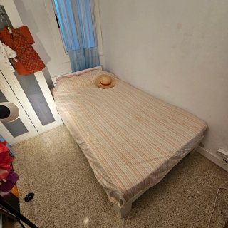 Cama de Madera Maciza 120x200cm con Colchón