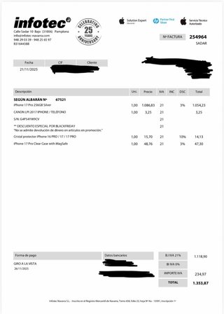 iPhone 17 Pro 256GB Plata + Funda MagSafe