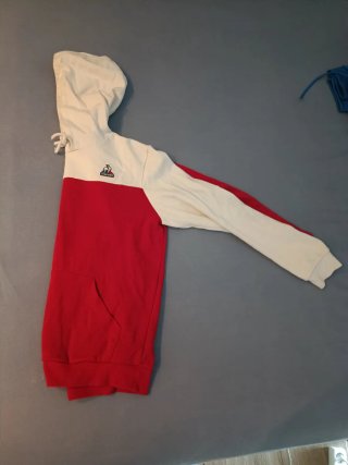 Sudadera Le Coq Sportif Roja y Blanca