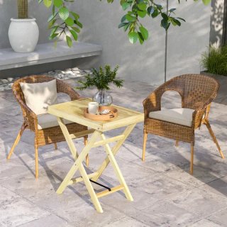 Tavolo pieghevole in legno per esterni