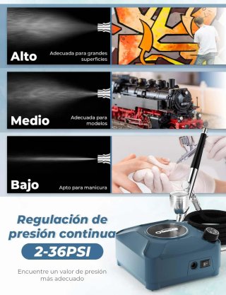 Kit Aerógrafo con Compresor Oasser