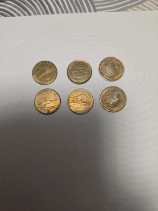 6 Monete commemorative shell