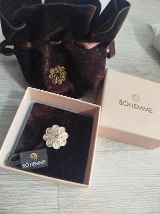 Anillo  Bohemme Flor Filigrana Plata y Oro