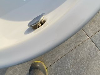 Lavabo sobre encimera de porcelana