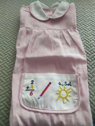 Bata Guardería Infantil Rosa Talla 3