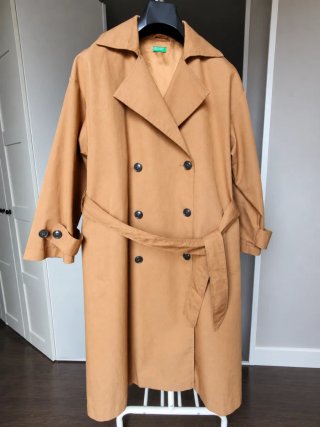 Gabardina oversize Benetton Beige