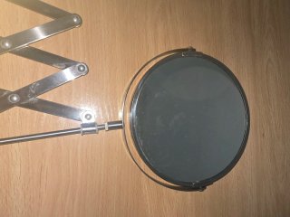 Espejo aumento acero plateado