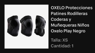 Set de Protecciones Oxelo para Patinaje