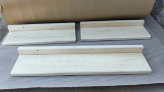Estante de Pared de Madera Maciza 80 cm
