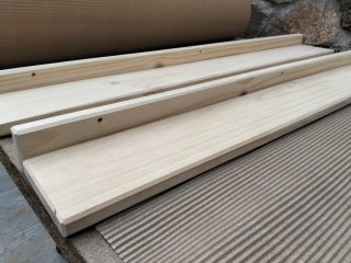 Estante de Pared de Madera Maciza 80 cm