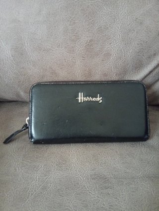 Cartera de Piel Harrods Negra