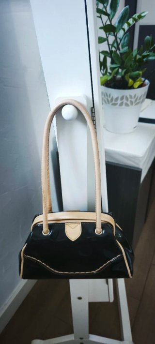 Bolso estilo vintage J&S Escámez negro/beige